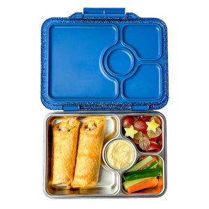 Yumbox Prêt nerez 4 oddělení - pařížská modrá s třpytkami