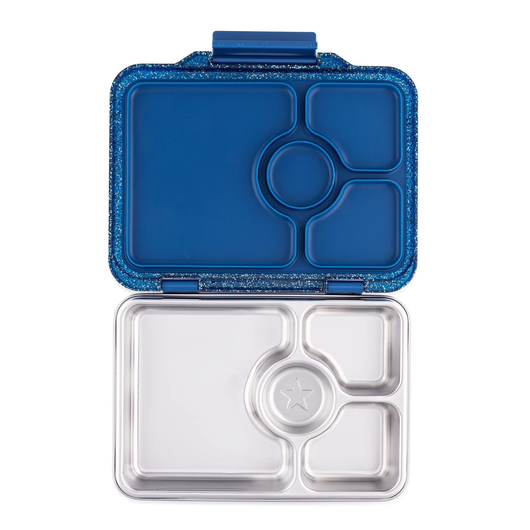 Yumbox Prêt nerez 4 oddělení - pařížská modrá s třpytkami