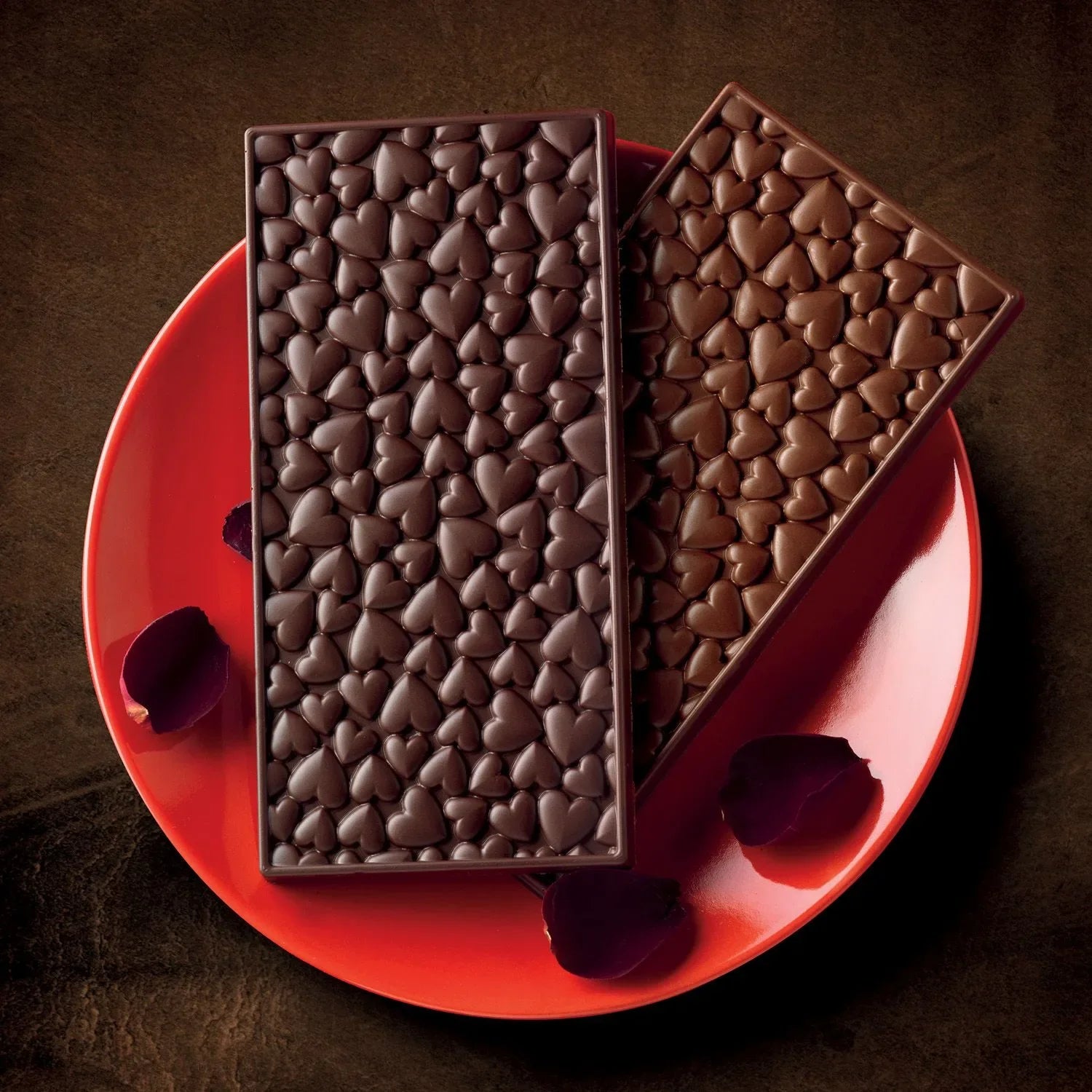 Silikonová forma - tabulková čokoláda - srdíčka