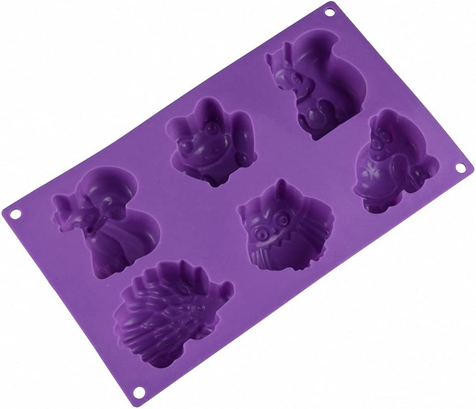 Silikonová forma na pečení zvířátka fialová