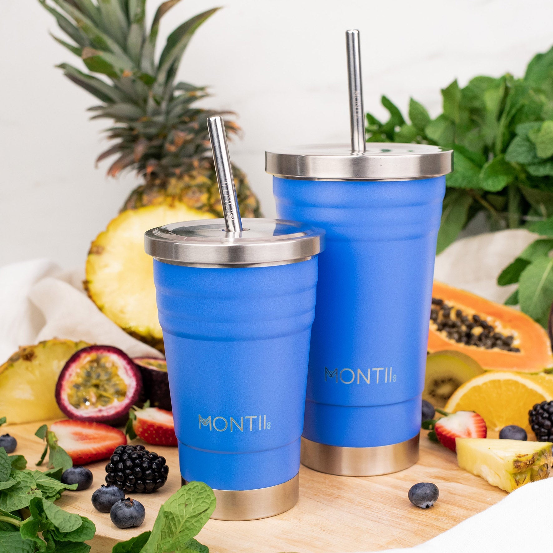 Montii Mini Smoothie cup - termoizolačný smoothie pohár Mini Borůvka  275 ml