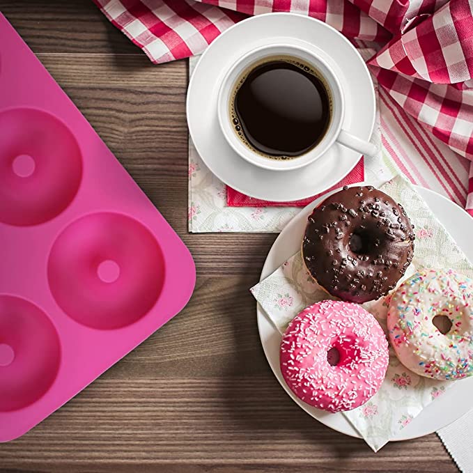 Silikonová forma na donuty - růžová