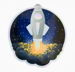 Načíst obrázek do prohlížeče Galerie, Holografická voděodolná nálepka Raketa
