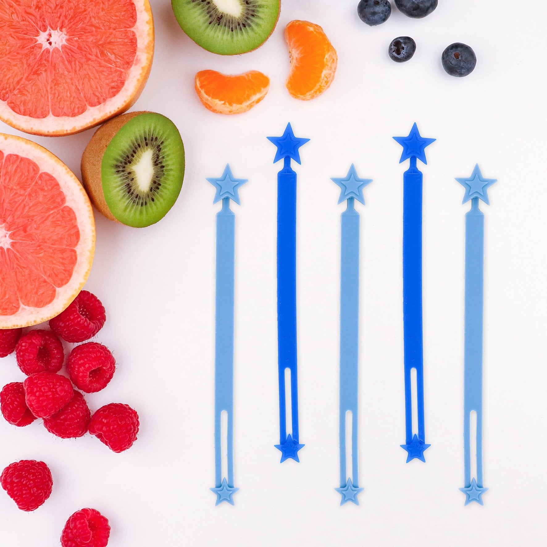 Sada silikónových gumiček na wrapy modrá