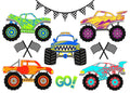 Voděodolné nálepky Monster trucks