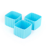 Načíst obrázek do prohlížeče Galerie, Sada 3 čtverečních silikonových formiček světle modrá Little Lunch Box Co
