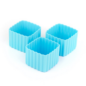 Sada 3 čtverečních silikonových formiček světle modrá Little Lunch Box Co
