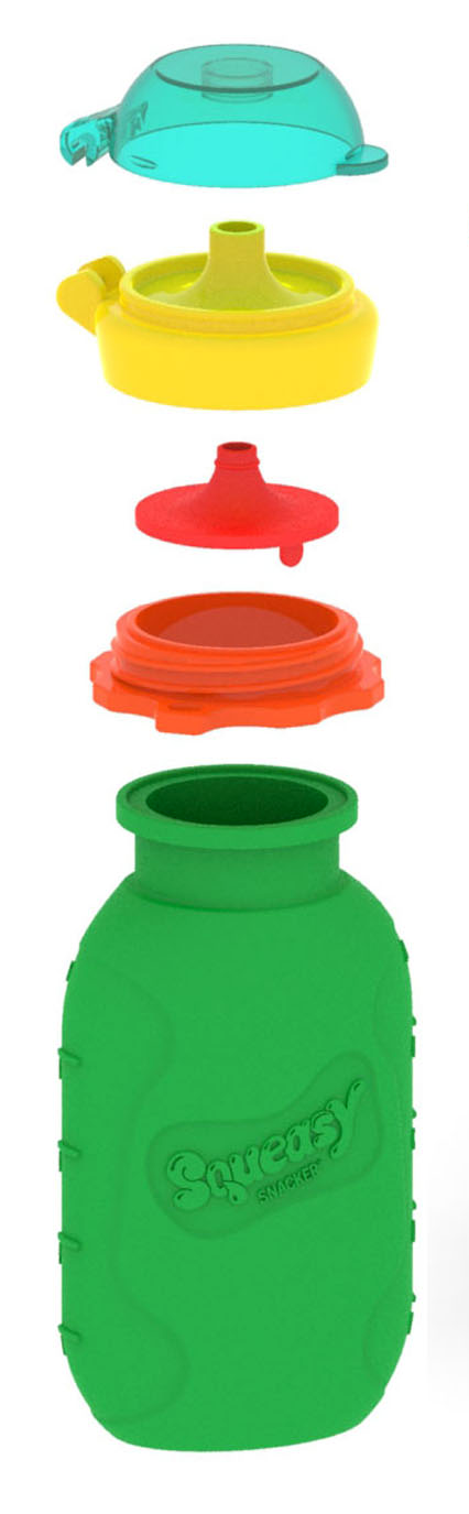 Squeasy Snacker Mini - silikonová kapsička 100ml růžová