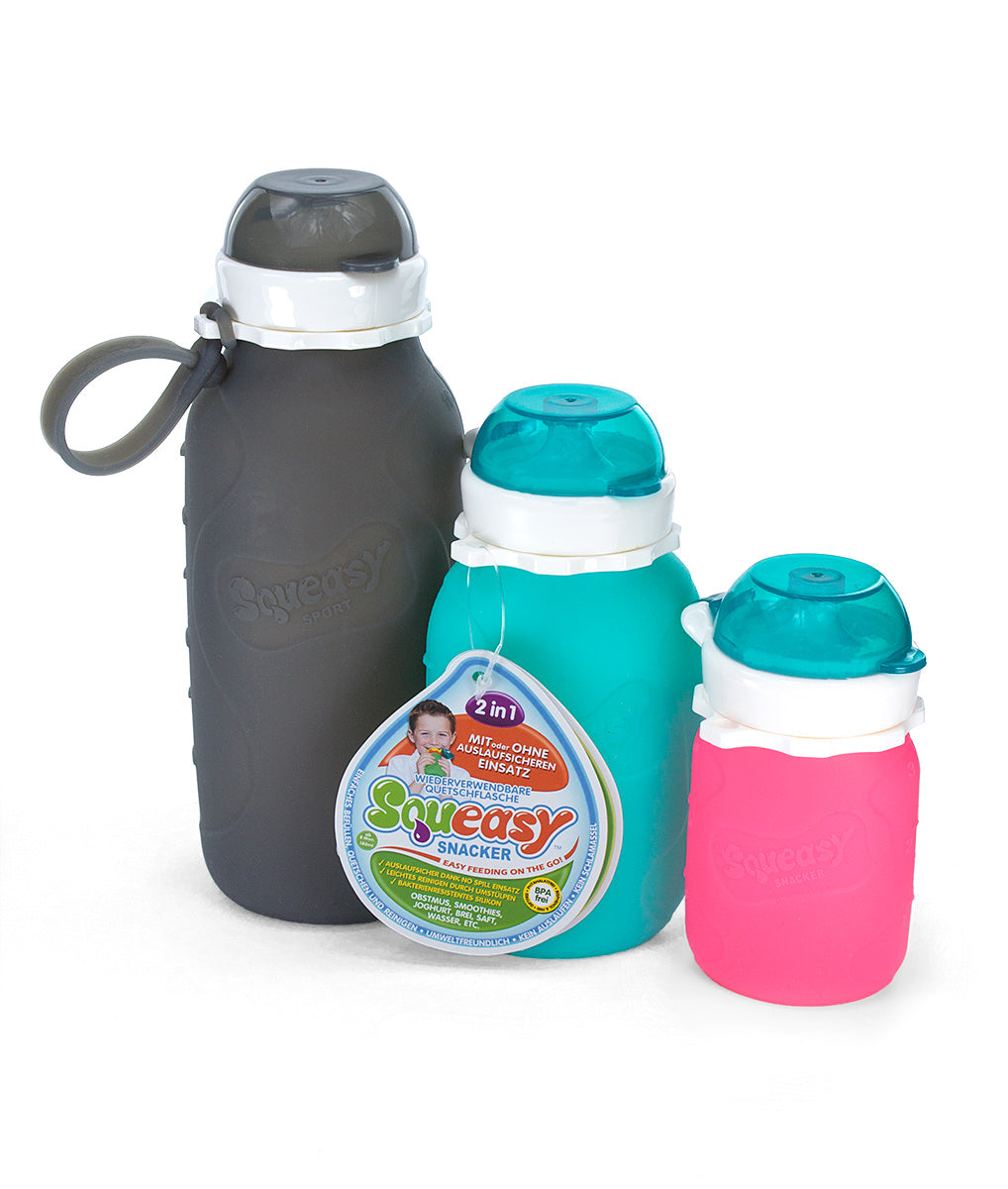 Snacker Mini - silikonová kapsička 180ml šedá
