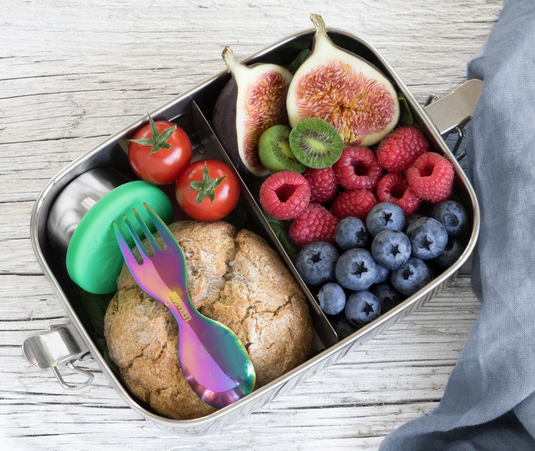 Mini nerezová vidličko-lžička duhová