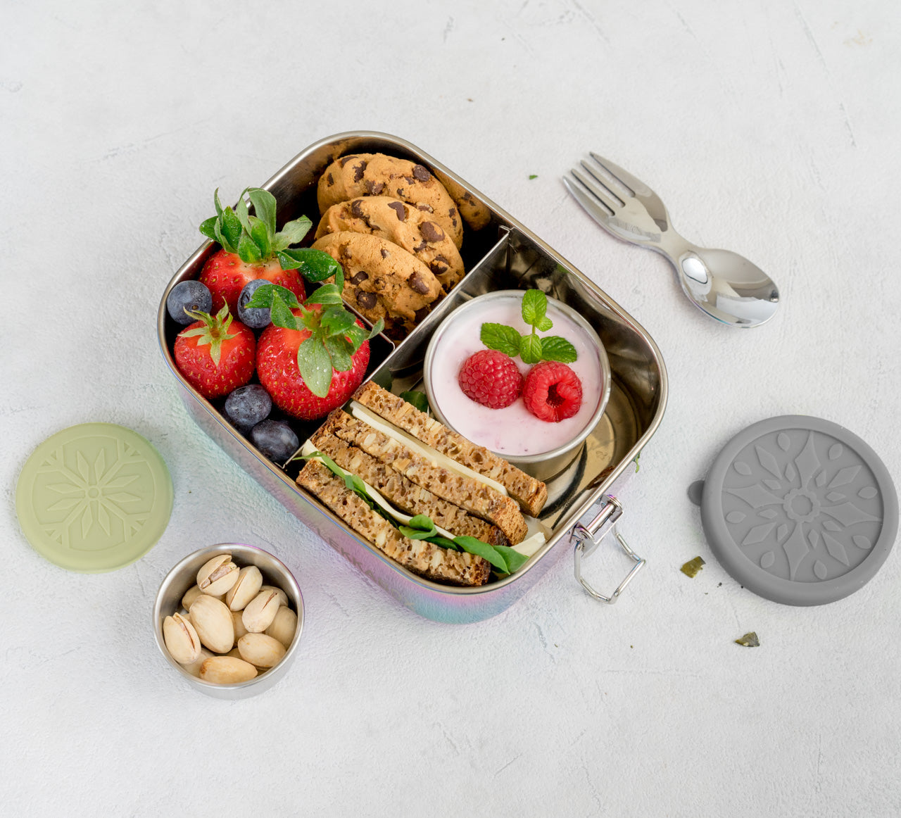 Sada 2 nerezových nádobek na omáčky - kámen