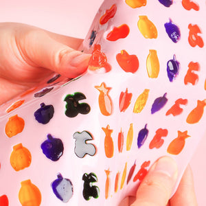 Silikonová forma na gumové bonbóny s pipetou - ovoce