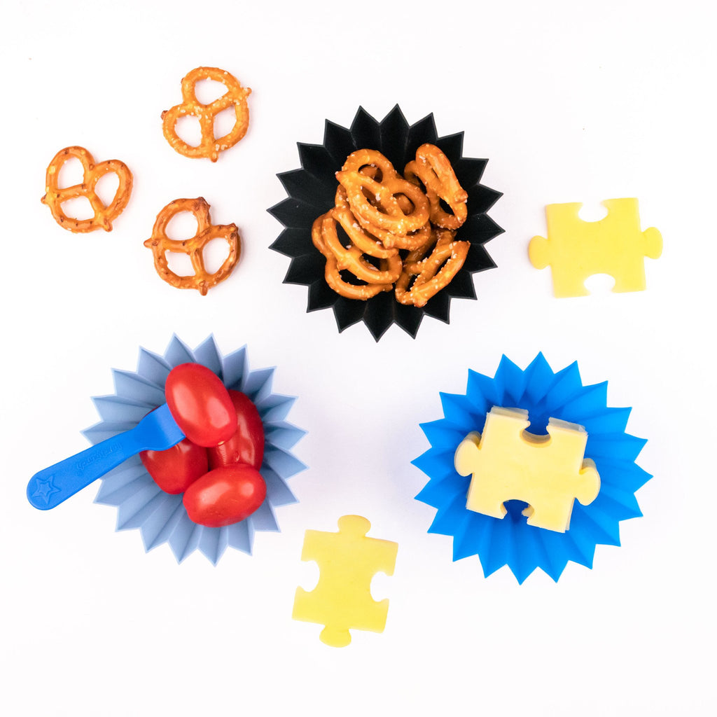 Sada silikonových košíků modrá