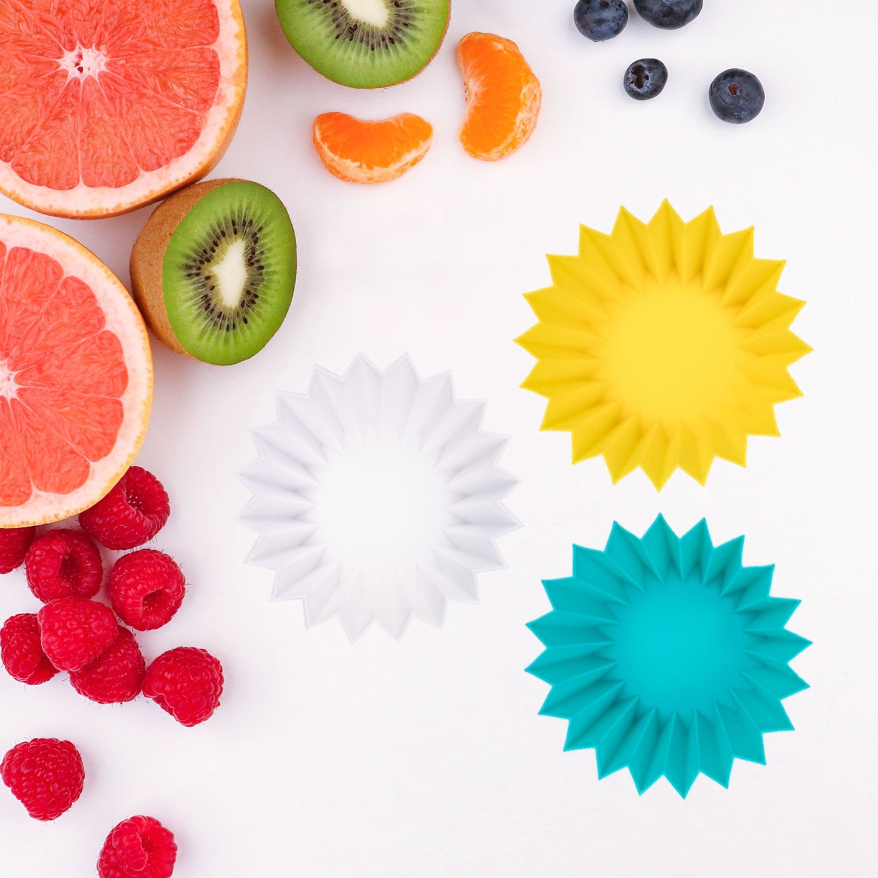 Sada silikonových košíků žlutá