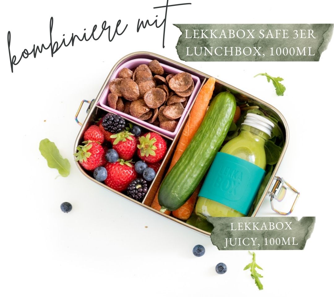 Lekkabox Juicy Mini lahvička smoothie/džus 100ml Petrolejová