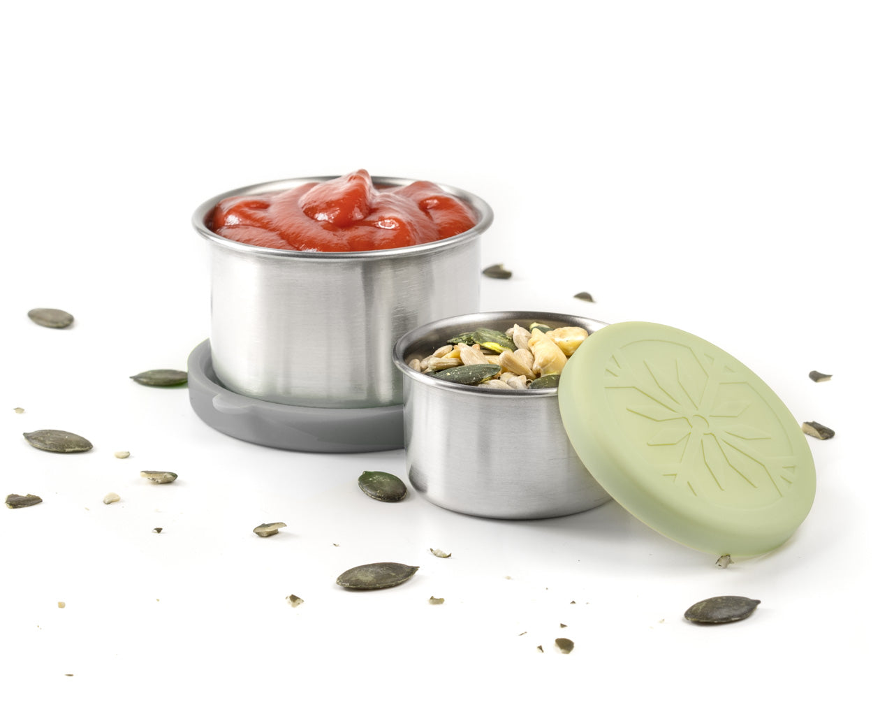 Sada 2 nerezových nádobek na omáčky - kámen