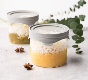 Lekkabox Little Prep - skleněná dózička se skleněným víčkem se silikonovým těsněním 450ml