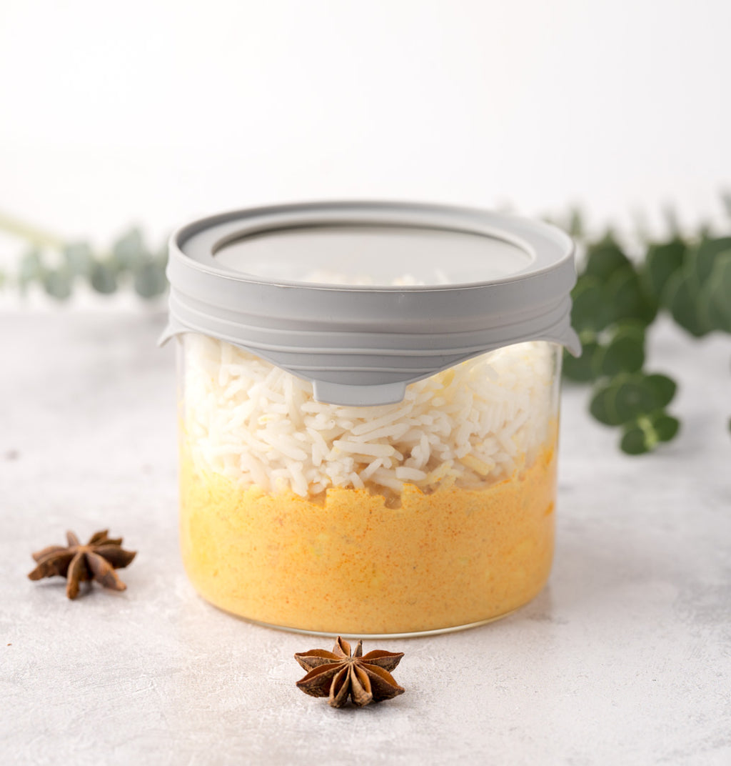 Lekkabox Little Prep - skleněná dózička se skleněným víčkem se silikonovým těsněním 450ml