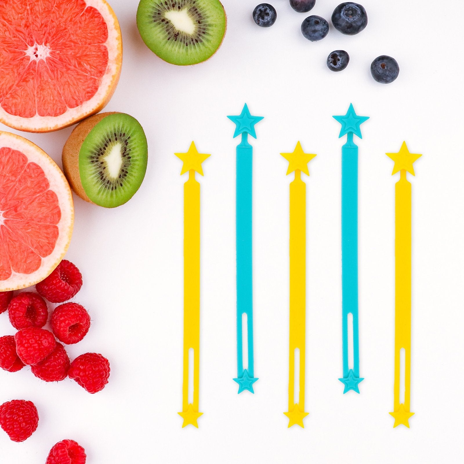 Sada silikonových gumiček na wrapy žlutá