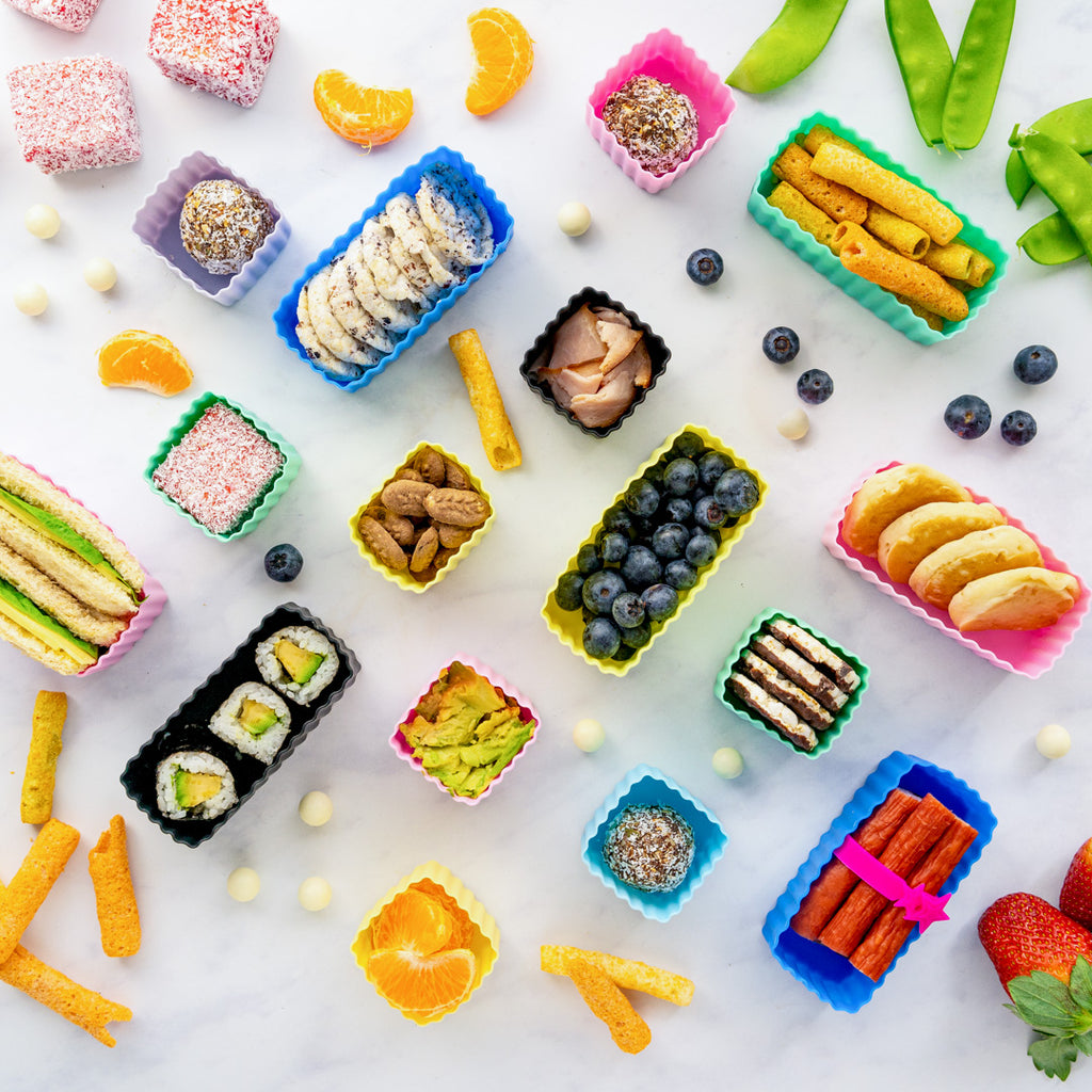 Sada 2 silikonových formiček světle modrá Little Lunch Box Co