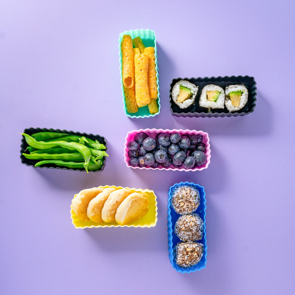 Sada 2 silikonových formiček světle modrá Little Lunch Box Co