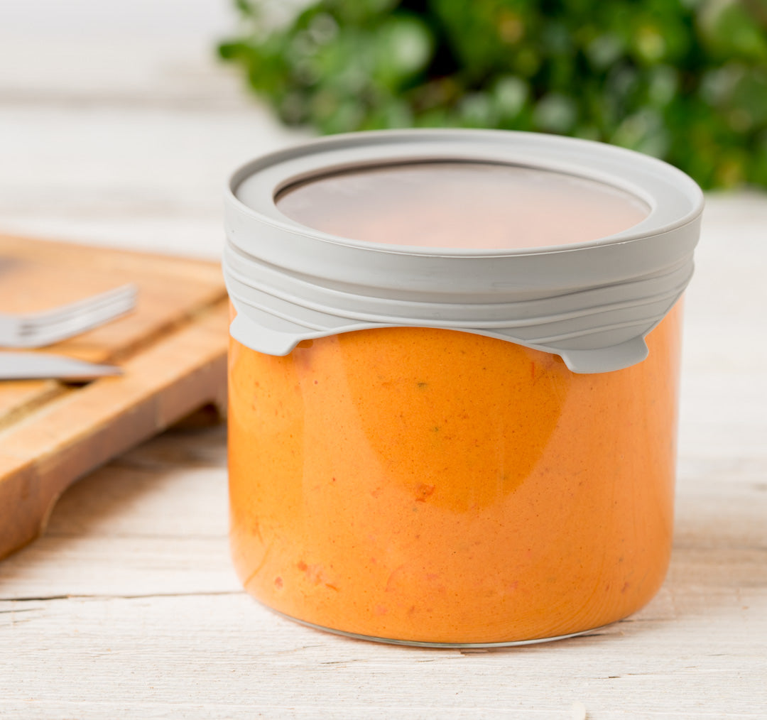 Lekkabox Little Prep - skleněná dózička se skleněným víčkem se silikonovým těsněním 450ml