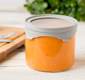 Lekkabox Little Prep - skleněná dózička se skleněným víčkem se silikonovým těsněním 450ml