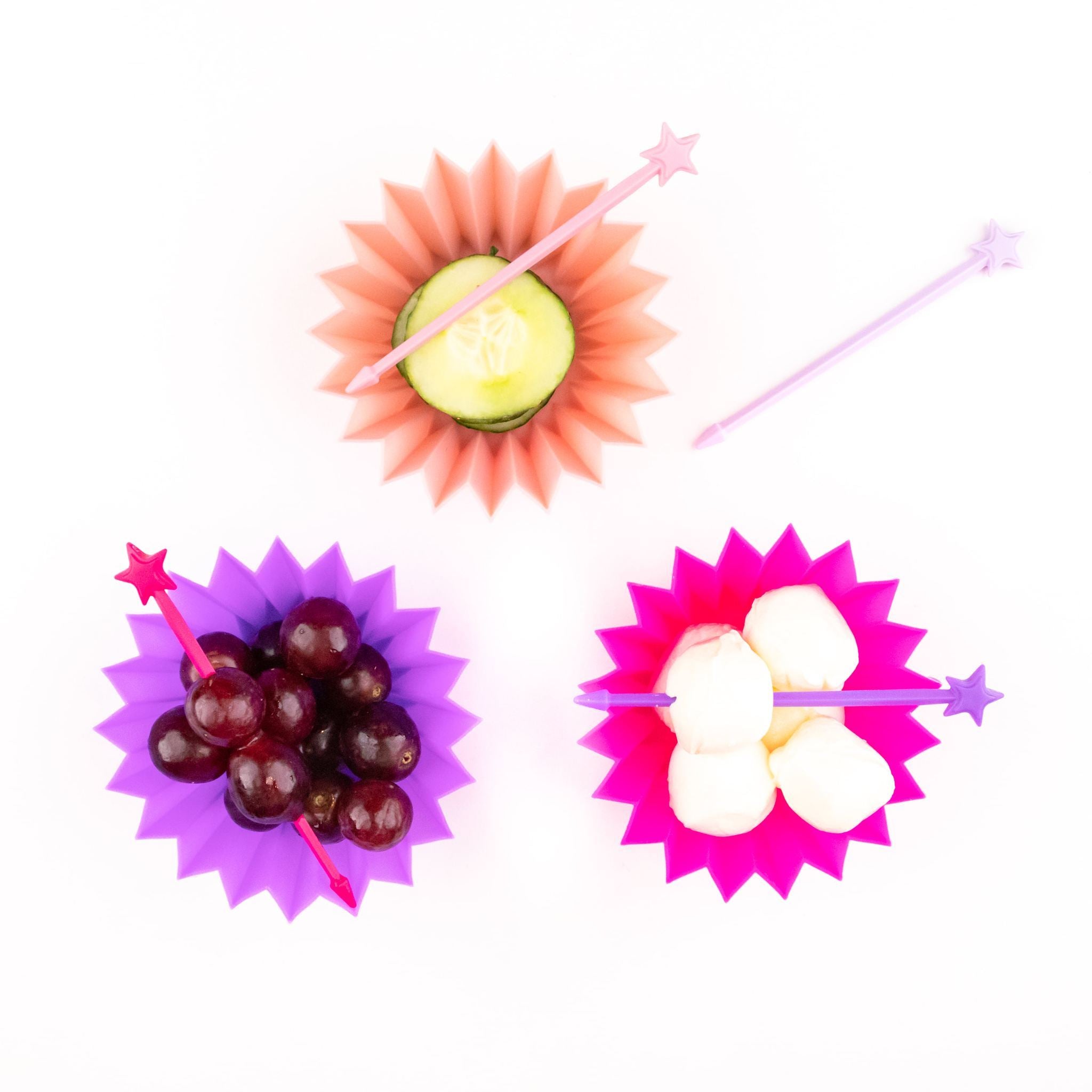 Sada silikonových košíků růžová