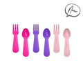 Mini vidličky a lžičky set růžový