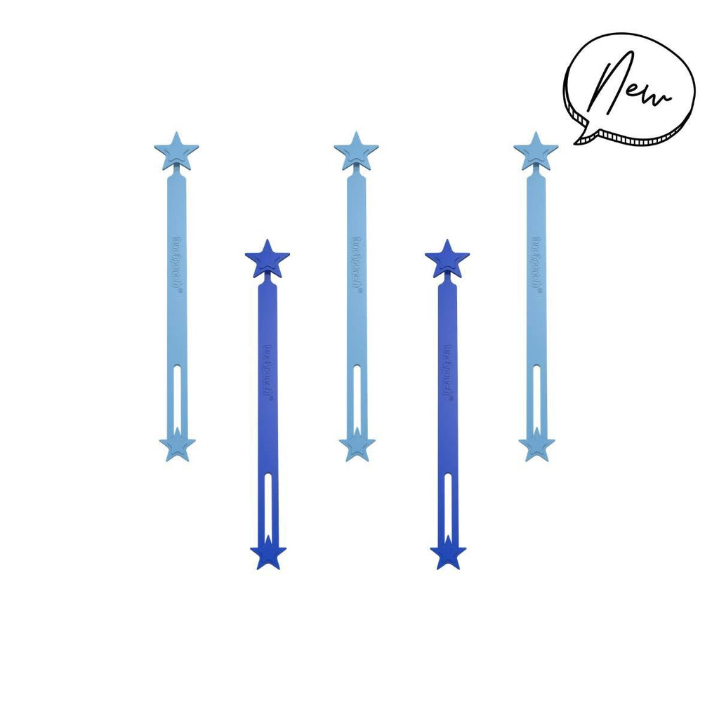 Sada silikónových gumiček na wrapy modrá