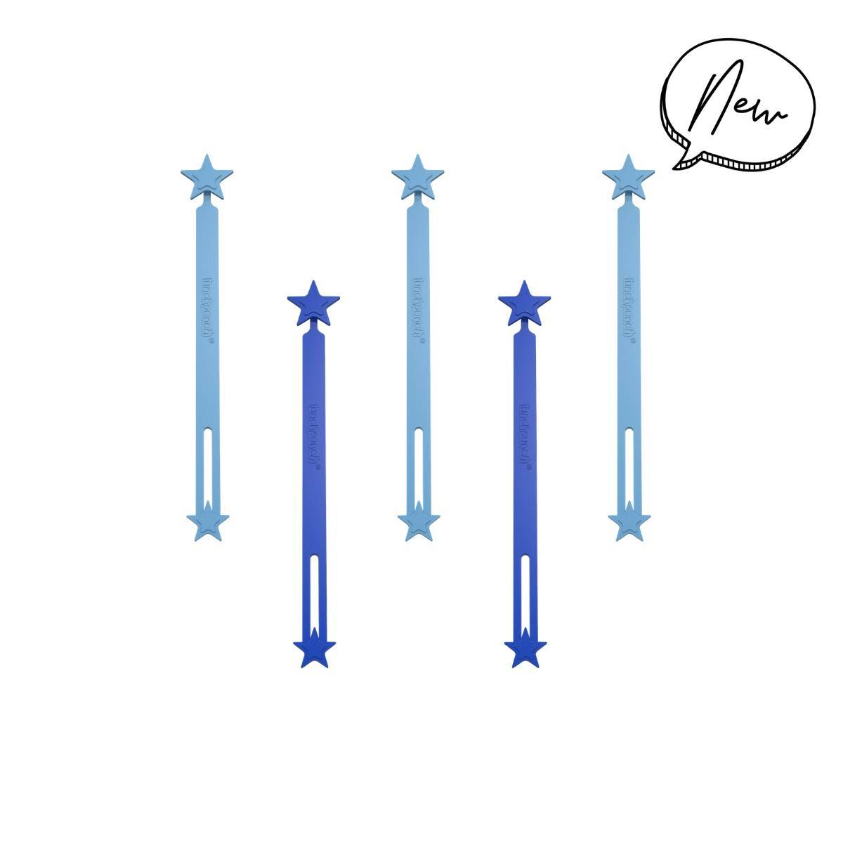 Sada silikónových gumiček na wrapy modrá