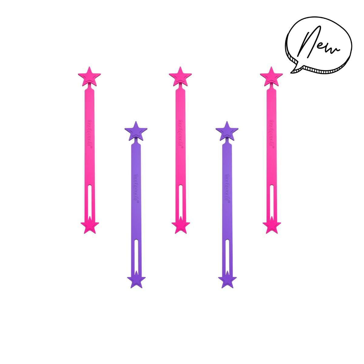 Sada silikónových gumiček na wrapy růžová