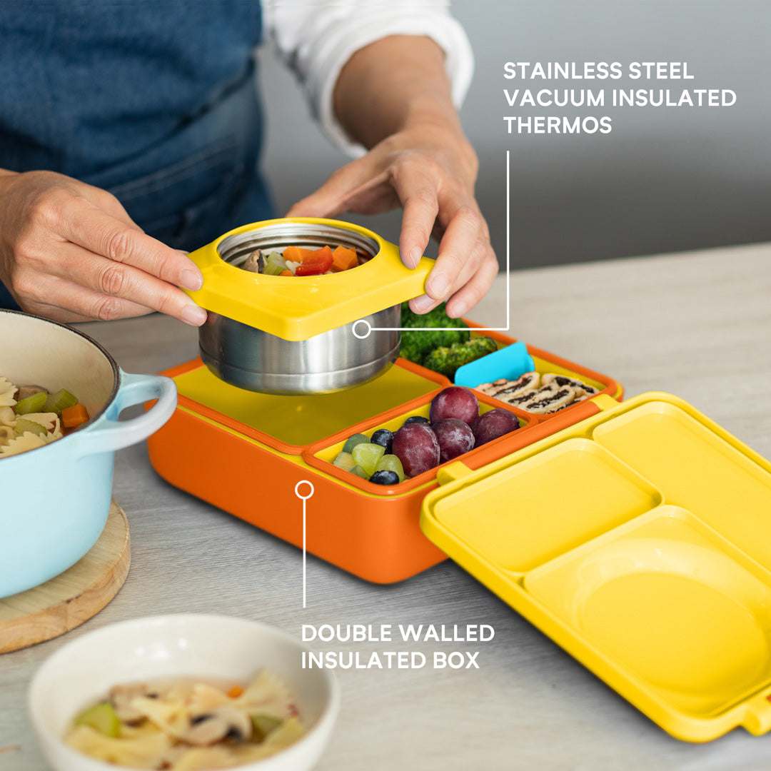 OmieBox hot & cold - Lunchbox s vyjímatelnou termonádobou Sluneční svit