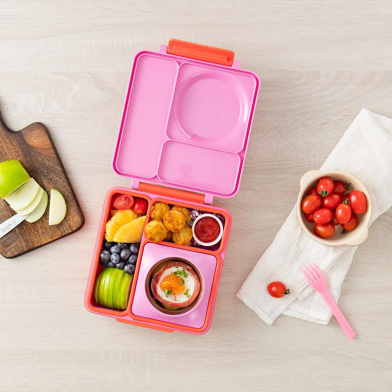 OmieBox hot & cold - Lunchbox s vyjímatelnou termonádobou Růžové bobule