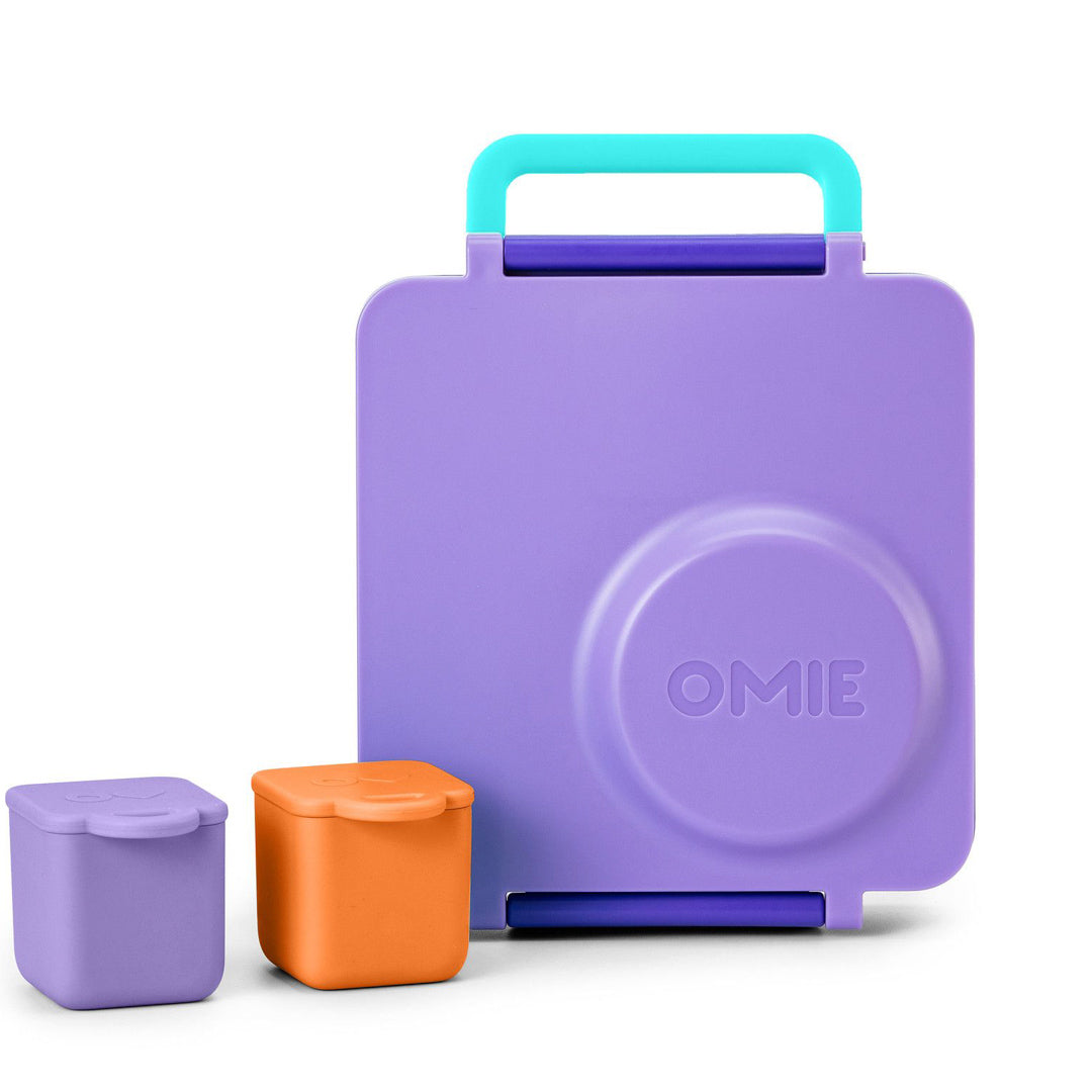 OmieDip - sada 2 silikonových dóziček - fialová a oranžová