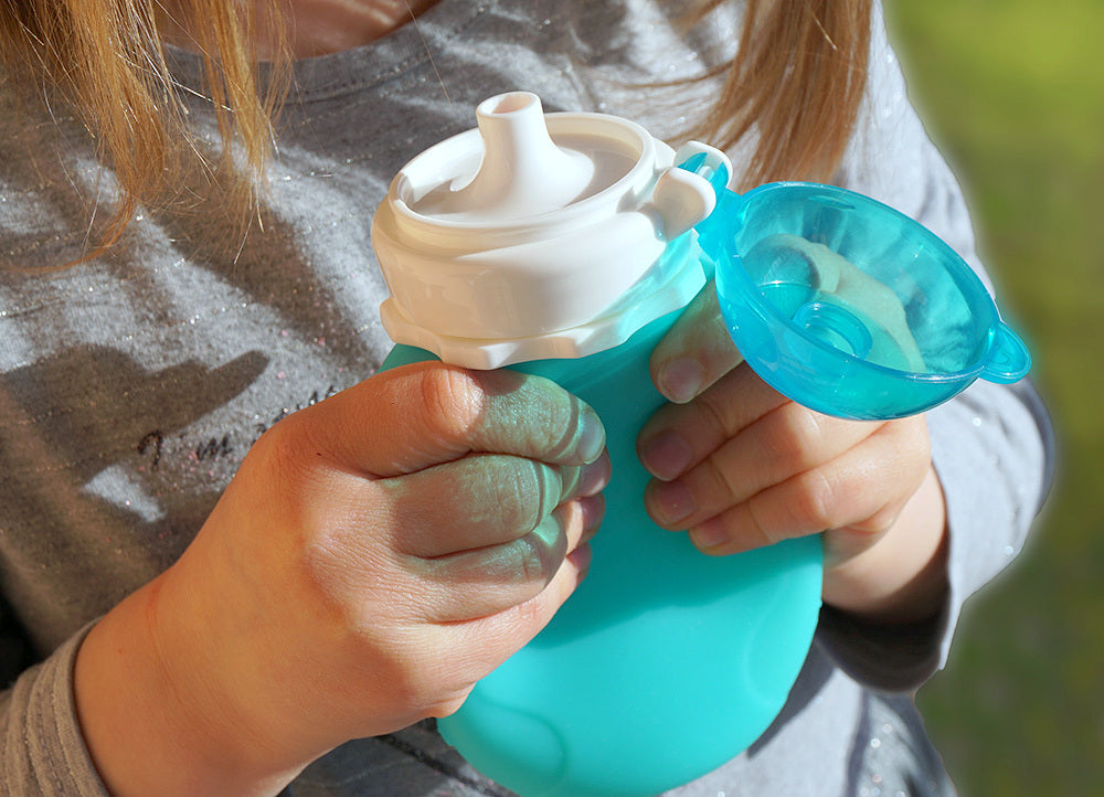Squeasy Snacker Mini - silikonová kapsička 180ml tyrkysová